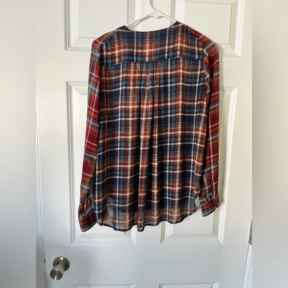 Anthropologie Maeve Plaid Blouse - Picture 4 of 5